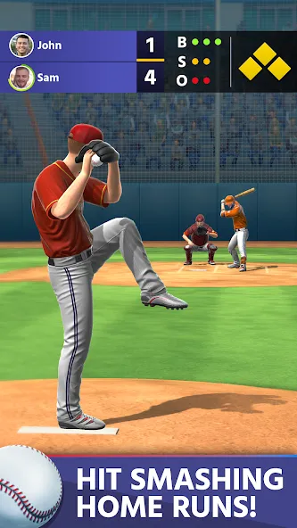 Baseball: Home Run Sports Game (Бейсбол)  [МОД Много денег] Screenshot 2