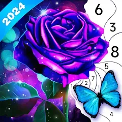 Взломанная Fancy Color - Paint By Number (Фэнси Колор)  [МОД Unlocked] - полная версия apk на Андроид