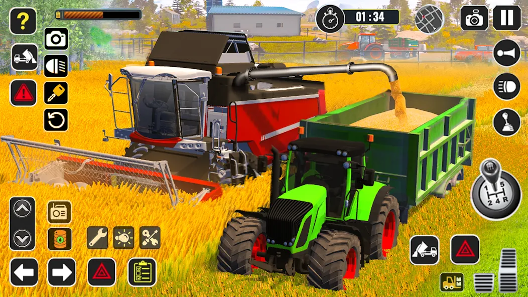 Tractor Farming Game Harvester  [МОД Много денег] Screenshot 1