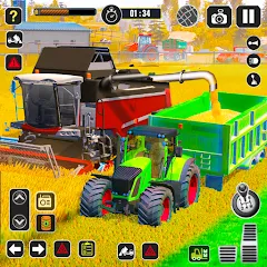 Взлом Tractor Farming Game Harvester  [МОД Много денег] - полная версия apk на Андроид