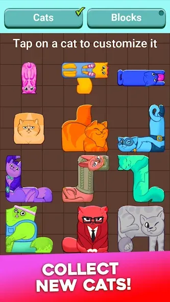 Block Puzzle Cats (Блок Пазл Кошки)  [МОД Бесконечные деньги] Screenshot 5