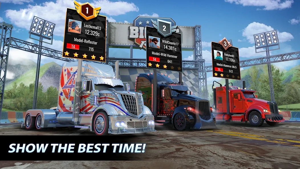 Big Rig Racing: Drag racing (Биг Риг Рейсинг)  [МОД Menu] Screenshot 3