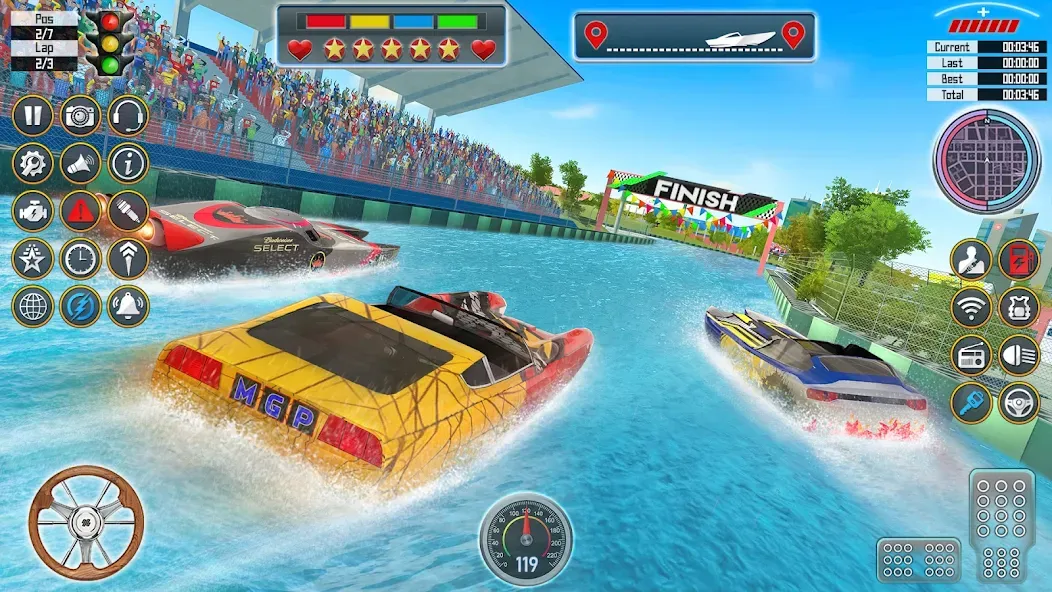 Speed Boat Racing: Boat games  [МОД Unlimited Money] Screenshot 4