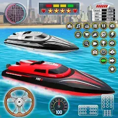 Скачать взломанную Speed Boat Racing: Boat games  [МОД Unlimited Money] - последняя версия apk на Андроид