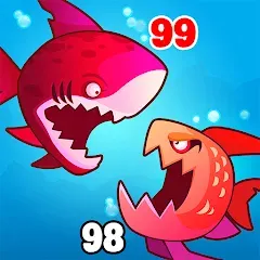 Взломанная Eat Fish.IO : Fish Battle  [МОД Все открыто] - стабильная версия apk на Андроид