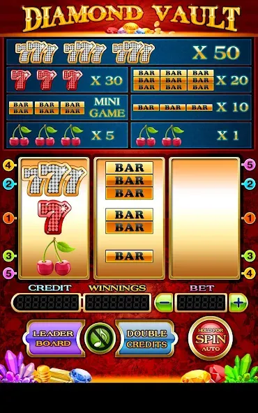 Diamond Vault Slots - Vegas (Бриллиантовые ячейки слотов)  [МОД Бесконечные монеты] Screenshot 1