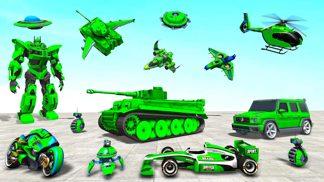 Tank Robot Game Army Games (армейский танк робот трансформационная игра)  [МОД Все открыто] Screenshot 2