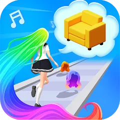 Скачать взломанную Dancing Hair (Дансинг Хэр)  [МОД Mega Pack] - стабильная версия apk на Андроид