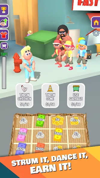 Street Life: Merge Tap Clicker (Беггинг Лайф)  [МОД Много денег] Screenshot 4