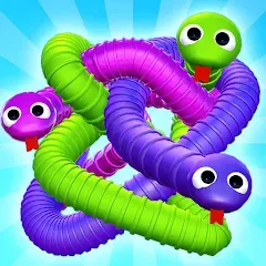 Скачать взломанную Tangled Snakes Puzzle Game (Танглед Снейк 3Д)  [МОД Много денег] - полная версия apk на Андроид