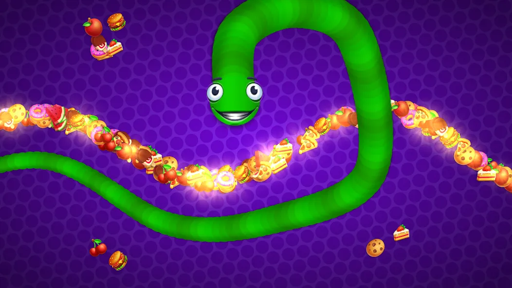 Snake vs Worms: Fun .io Zone  [МОД Много монет] Screenshot 5