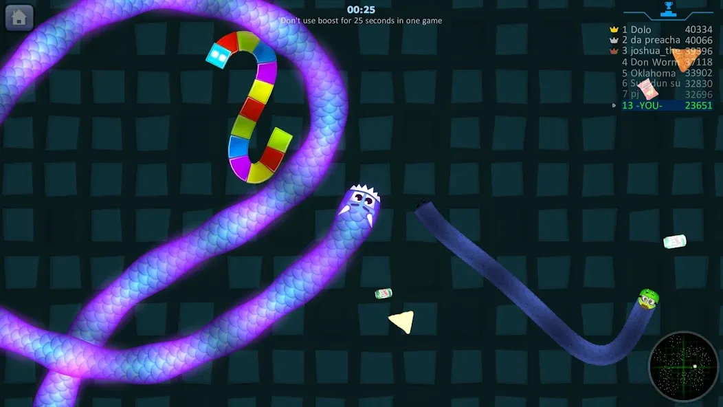 Snake Hunt: Worm io Games Zone  [МОД Бесконечные деньги] Screenshot 1