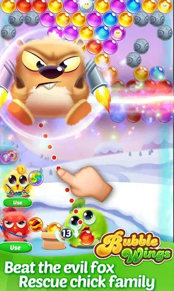 Bubble Wings: bubble shooter (Бабл Вингс)  [МОД Unlocked] Screenshot 2