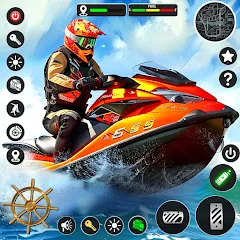 Скачать взломанную Jetski Boat Racing: Boat Games (Джетски Гонки на лодках)  [МОД Много денег] - стабильная версия apk на Андроид