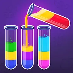 Взломанная Color Water Sort Wooden Puzzle (Цвет воды Сорт Вуди Пазл)  [МОД Все открыто] - полная версия apk на Андроид