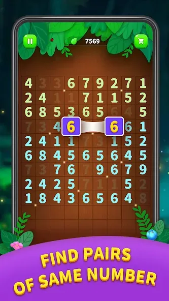 Number Match - Ten Pair Puzzle (Намбер Матч)  [МОД Бесконечные монеты] Screenshot 1