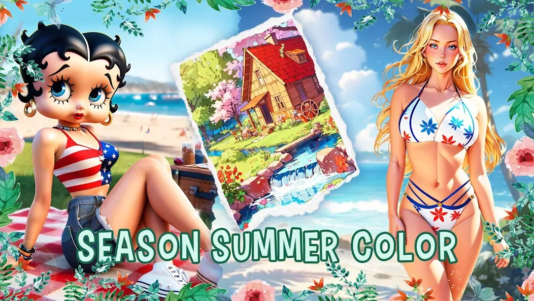 Season Summer Coloring Games  [МОД Unlocked] Screenshot 5