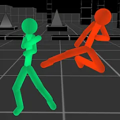 Скачать взломанную Stickman Fighting Neon Warrior  [МОД Много монет] - последняя версия apk на Андроид