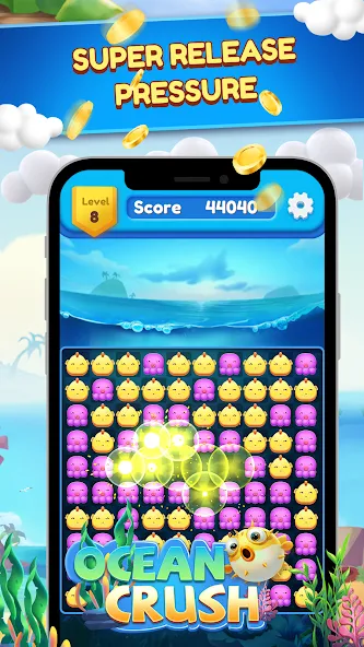 Ocean Crush-Matching Games (Оушен Краш)  [МОД Menu] Screenshot 5