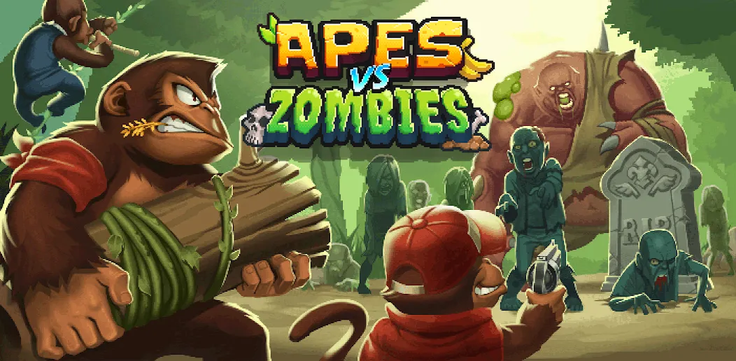 Apes vs. Zombies  [МОД Бесконечные деньги] Screenshot 1