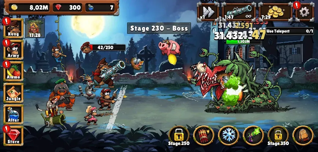 Apes vs. Zombies  [МОД Бесконечные деньги] Screenshot 4