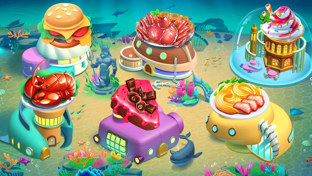 Cooking Aquarium - A Star Chef (Кукинг Аквариум)  [МОД Бесконечные деньги] Screenshot 1