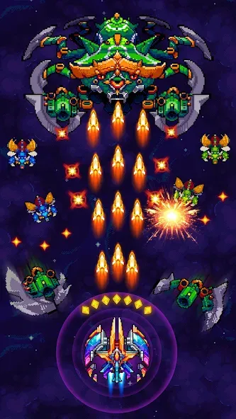 Galaxiga Arcade Shooting Game (Галаксига)  [МОД Unlimited Money] Screenshot 1