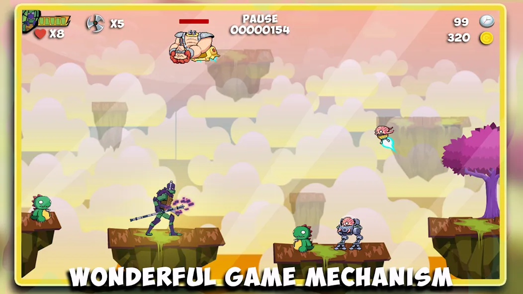 The turtle adventur ninja hero  [МОД Menu] Screenshot 4