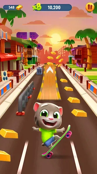 Talking Tom Gold Run  [МОД Все открыто] Screenshot 1