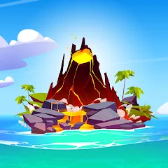 Взлом Volcano Island - Sim Game (Вулканический остров)  [МОД Все открыто] - полная версия apk на Андроид