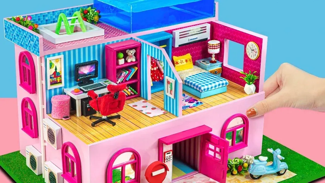 Girl Doll House Design Games (Дизайнерские игры для девочек Домик для кукол)  [МОД Много монет] Screenshot 3