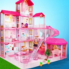 Взлом Girl Doll House Design Games (Дизайнерские игры для девочек Домик для кукол)  [МОД Много монет] - стабильная версия apk на Андроид