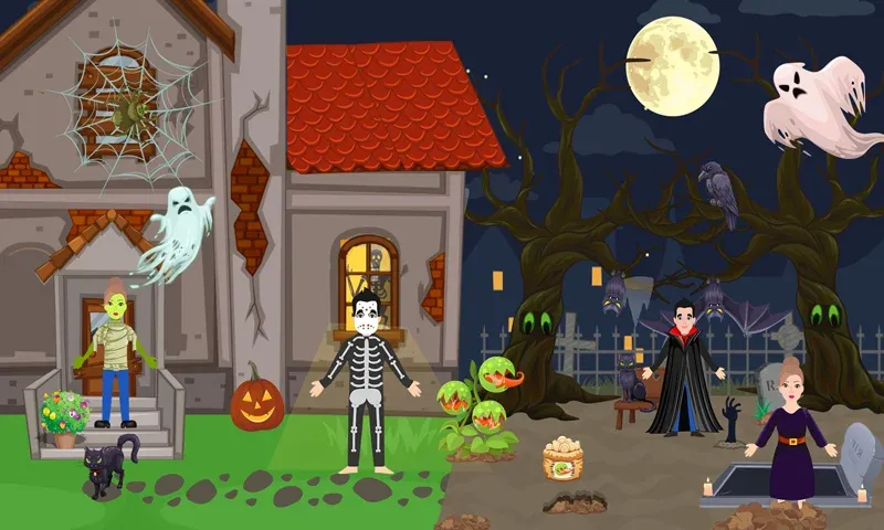 Pretend Play Halloween Party (Претендуй на Хэллоуинскую вечеринку)  [МОД Бесконечные деньги] Screenshot 2