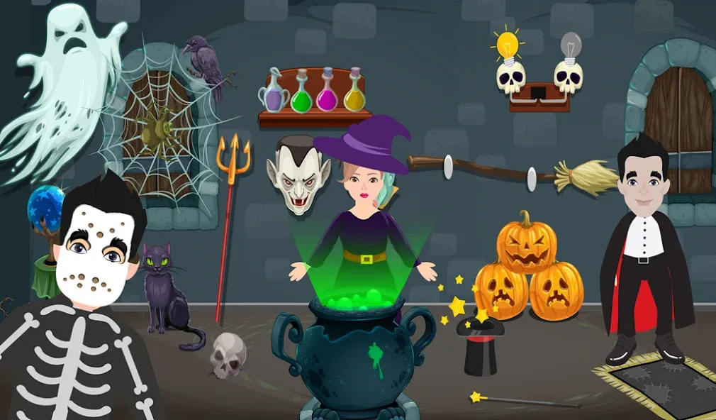 Pretend Play Halloween Party (Претендуй на Хэллоуинскую вечеринку)  [МОД Бесконечные деньги] Screenshot 5