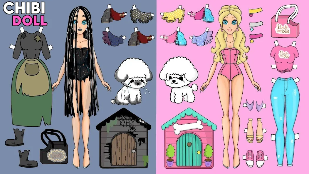 Chibi Dolls Dress Up Games (Чиби Куклы Игра в Одевание)  [МОД Много монет] Screenshot 5