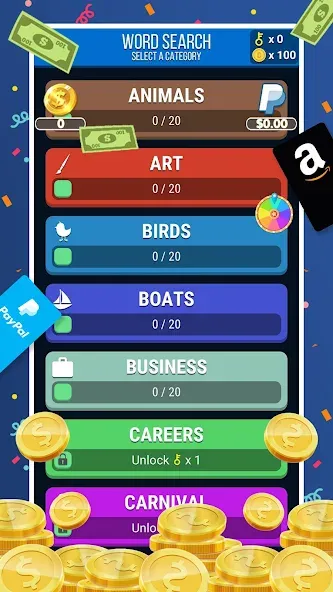 Make Money: Word Search (Мейк Мани)  [МОД Mega Pack] Screenshot 1