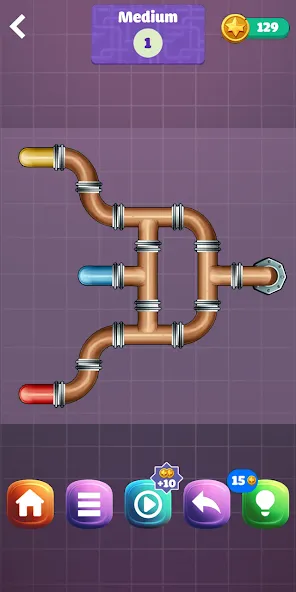 Pipe Puzzle Connect (Пайп Пазл Коннект)  [МОД Меню] Screenshot 2