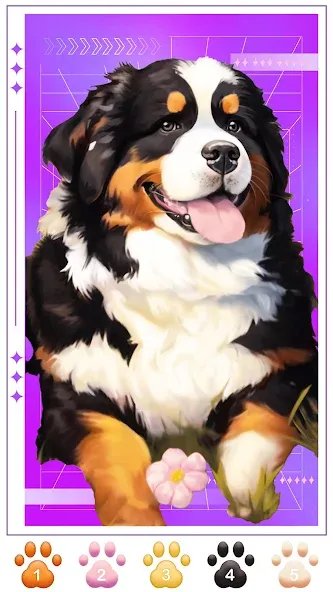 Dog Coloring, Color by number  [МОД Бесконечные деньги] Screenshot 2