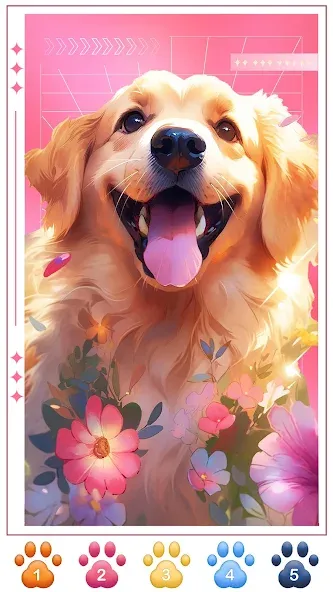 Dog Coloring, Color by number  [МОД Бесконечные деньги] Screenshot 3