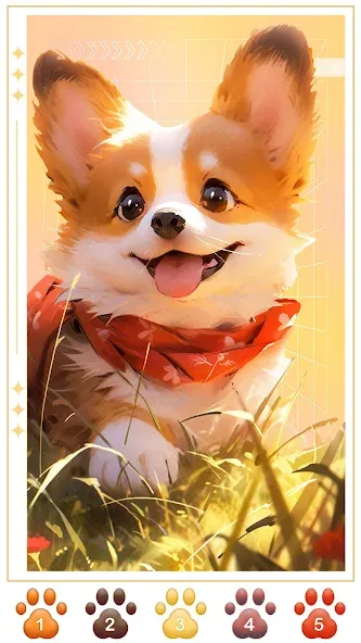 Dog Coloring, Color by number  [МОД Бесконечные деньги] Screenshot 4
