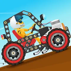 Скачать взломанную Car Builder & Racing for Kids  [МОД Много денег] - полная версия apk на Андроид