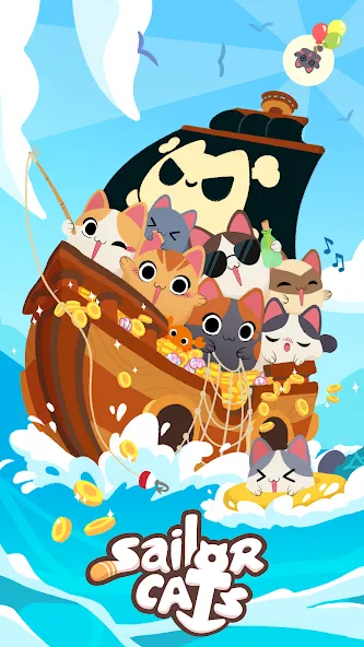 Sailor Cats (эйлор Кэтс)  [МОД Много монет] Screenshot 2