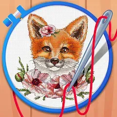 Скачать взломанную Cross Stitch Coloring Art (Кроссстич окрашивание искусства)  [МОД Все открыто] - стабильная версия apk на Андроид