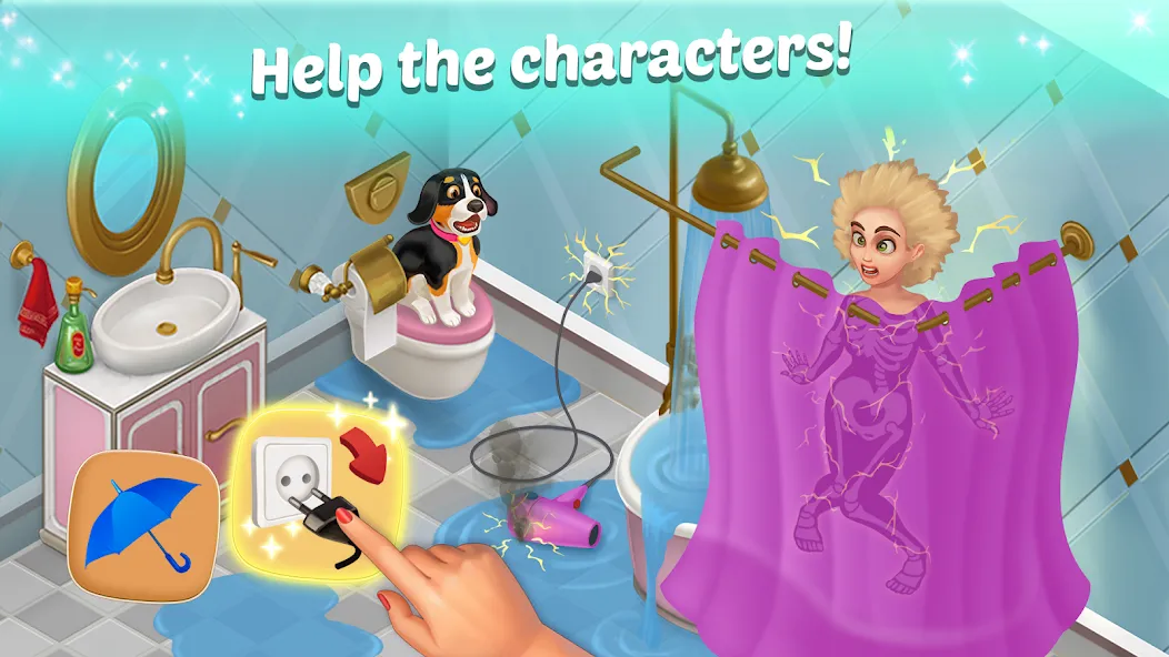 Family Hotel: love & match-3 (Фэмели Отель)  [МОД Mega Pack] Screenshot 3