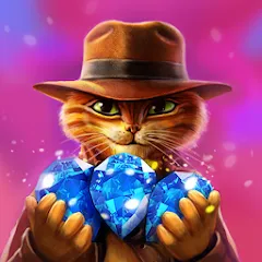 Взлом Indy Cat: Match 3 Adventure  [МОД Бесконечные монеты] - последняя версия apk на Андроид