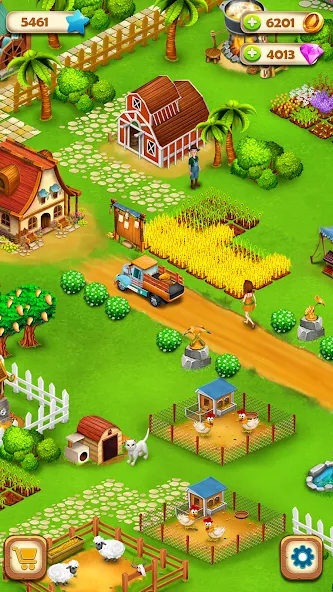 Country Valley Farming Game (Парадайз Хей Фарм Айленд)  [МОД Unlocked] Screenshot 3