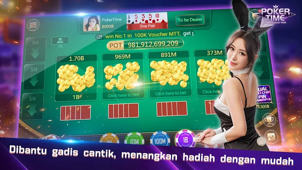 Poker Time- Pulsa Texas Holdem (Покер Тайм)  [МОД Menu] Screenshot 2