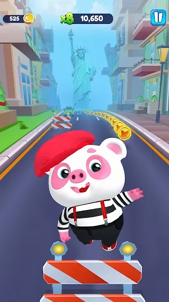 Piggy Panda Run: Fun Game  [МОД Unlocked] Screenshot 2