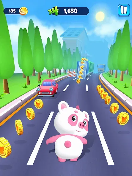 Piggy Panda Run: Fun Game  [МОД Unlocked] Screenshot 5