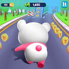 Скачать взломанную Piggy Panda Run: Fun Game  [МОД Unlocked] - стабильная версия apk на Андроид